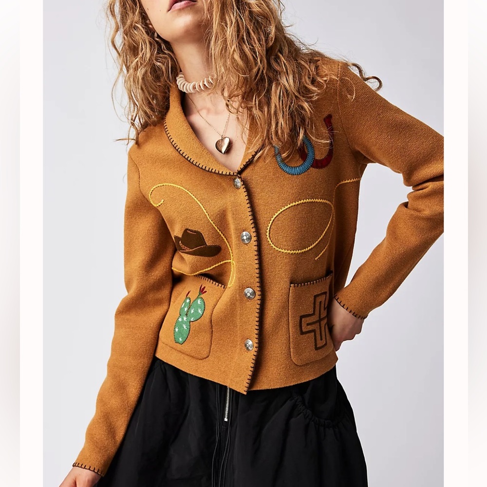 NEW Free People x Pendleton Souvenir Western Cardigan Large - Picture 1 of 10